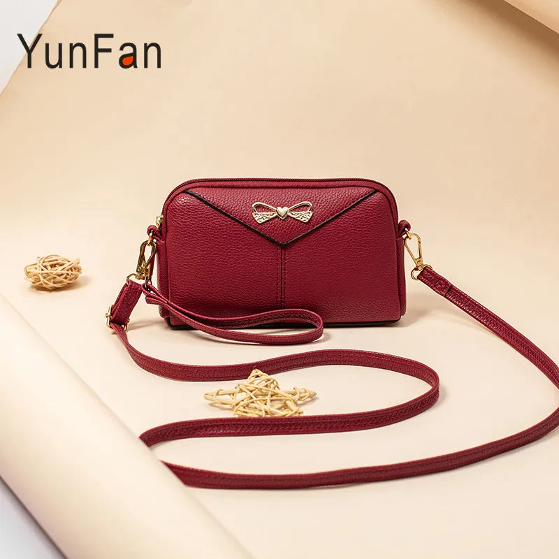 Women's Soft Leather Shell Bag Multi-interlayer Shoulder Bag