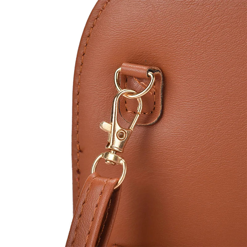 Embroidered Small Shoulder Bag for Women with Zipper Wallet