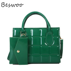 Lacquered Embossed Crossbody Shoulder Bag for Women