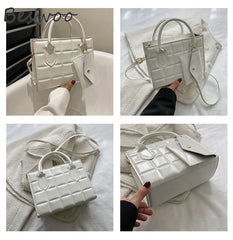 Lacquered Embossed Crossbody Shoulder Bag for Women