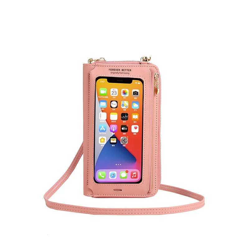 Women's Touch Screen Mobile Phone Bag Anti-theft Crossbody Purse