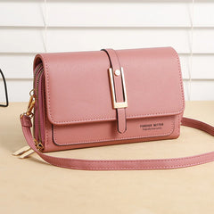 Leather Messenger Handbag Women Shoulder Bag Large Capacity Crossbody Purse