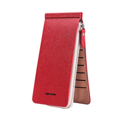 Long Wallet with Zipper, Multi-Card Slots, European/American Style