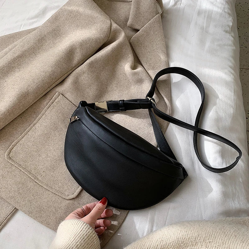 Lady Belt Leather Waist Pack Phone Pouch