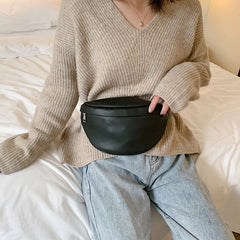 Lady Belt Leather Waist Pack Phone Pouch