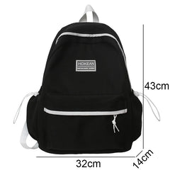 Lady Pink Nylon Book Backpack Female Laptop Student Bag