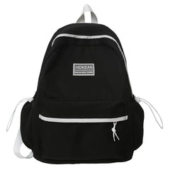 Lady Pink Nylon Book Backpack Female Laptop Student Bag