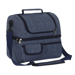 Large Capacity Dual Compartment Lunch Bag for Men Women