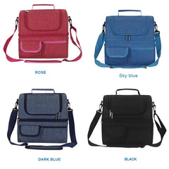 Large Capacity Dual Compartment Lunch Bag for Men Women