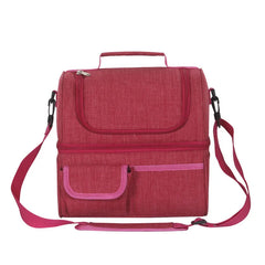 Large Capacity Dual Compartment Lunch Bag for Men Women