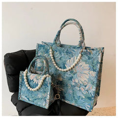 Flower Chain Ladies Tote Bag Women's One Shoulder Messenger Bag Large Capacity