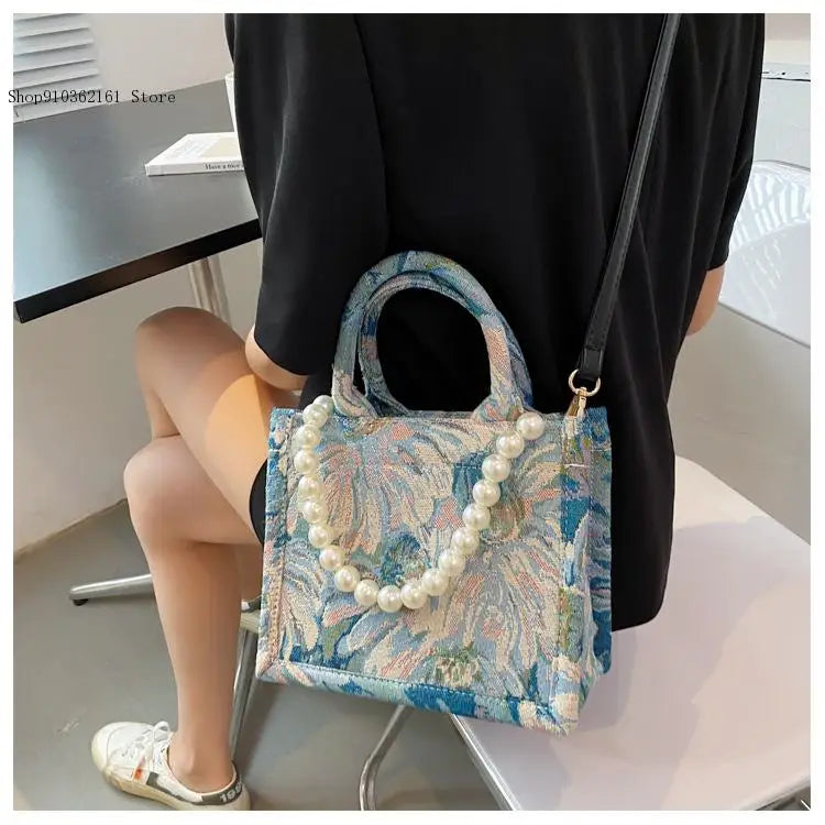 Flower Chain Ladies Tote Bag Women's One Shoulder Messenger Bag Large Capacity