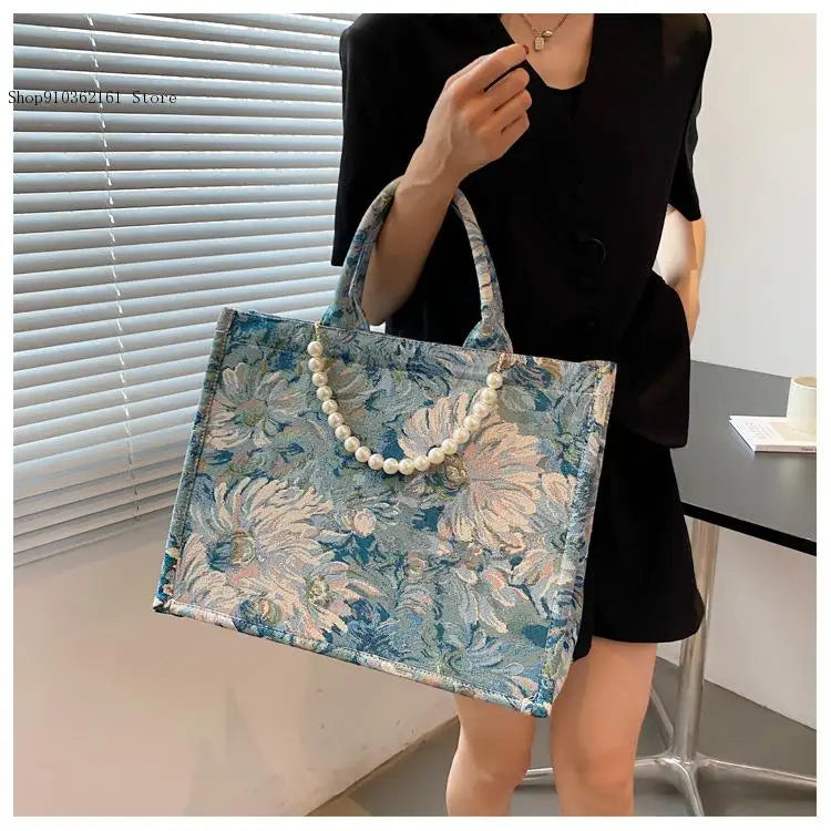 Flower Chain Ladies Tote Bag Women's One Shoulder Messenger Bag Large Capacity
