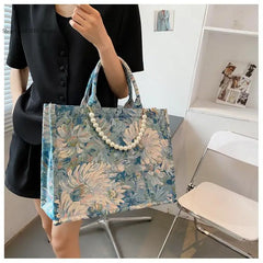 Flower Chain Ladies Tote Bag Women's One Shoulder Messenger Bag Large Capacity