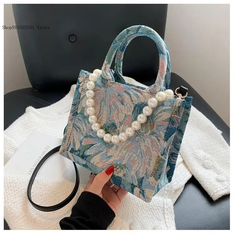 Flower Chain Ladies Tote Bag Women's One Shoulder Messenger Bag Large Capacity