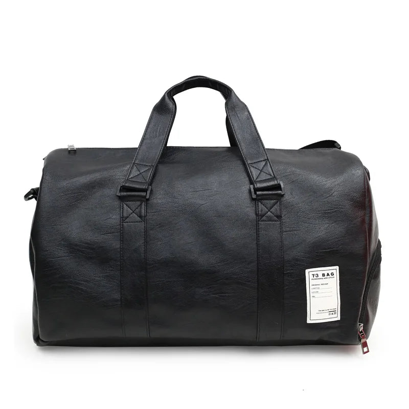 Large-Capacity PU Handbag Waterproof Travel Sports Bags Business Luggage