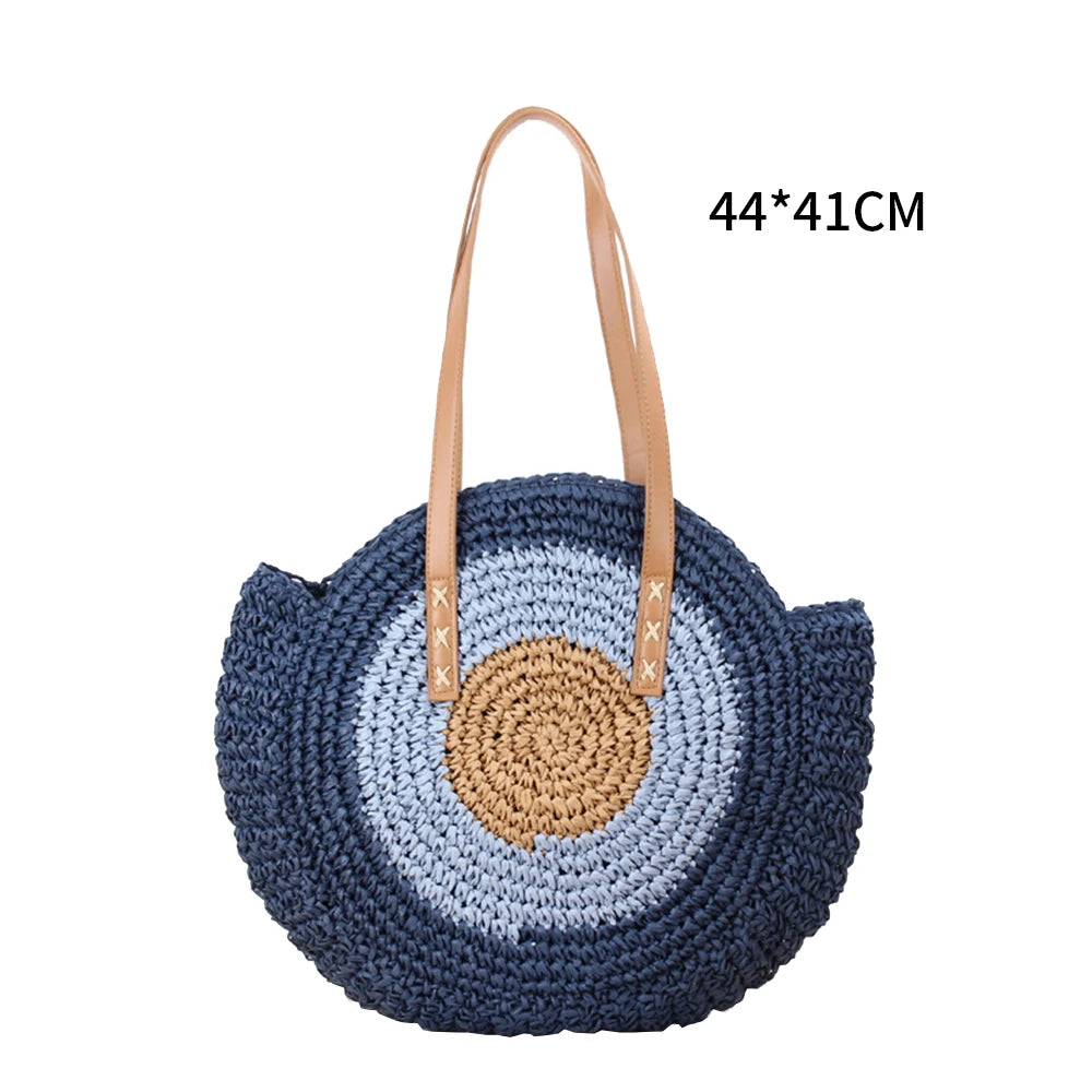 Large Capacity Straw Woven Bag Summer Beach Travel Women Bags