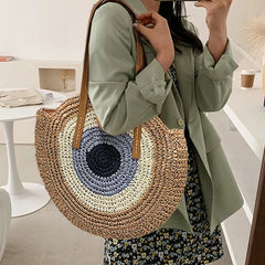 Large Capacity Straw Woven Bag Summer Beach Travel Women Bags