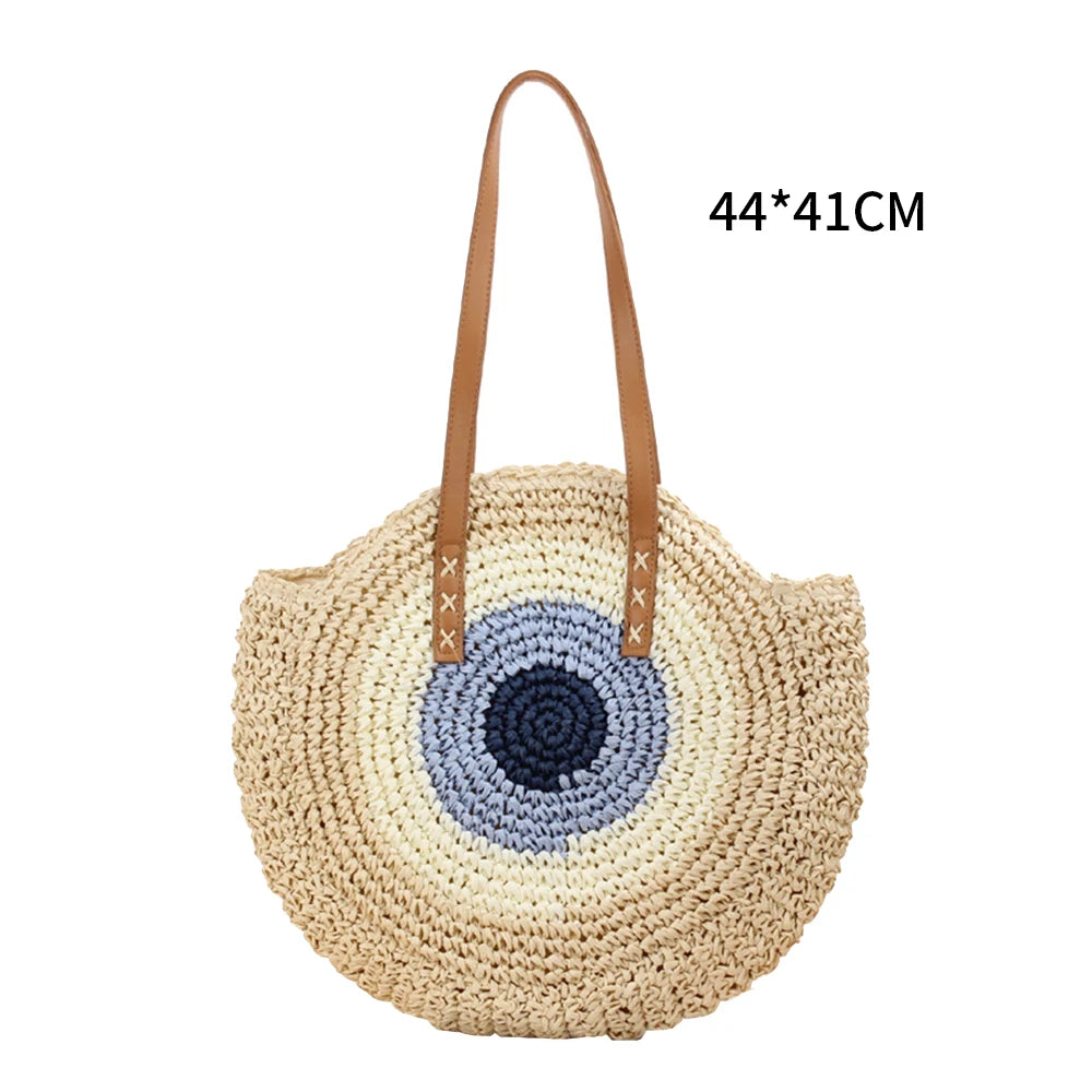 Large Capacity Straw Woven Bag Summer Beach Travel Women Bags