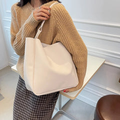 Large Capacity Shoulder Bag Soft Leather Schoolbag Female Handbags