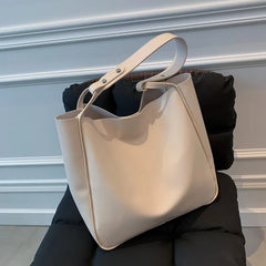 Large Capacity Shoulder Bag Soft Leather Schoolbag Female Handbags