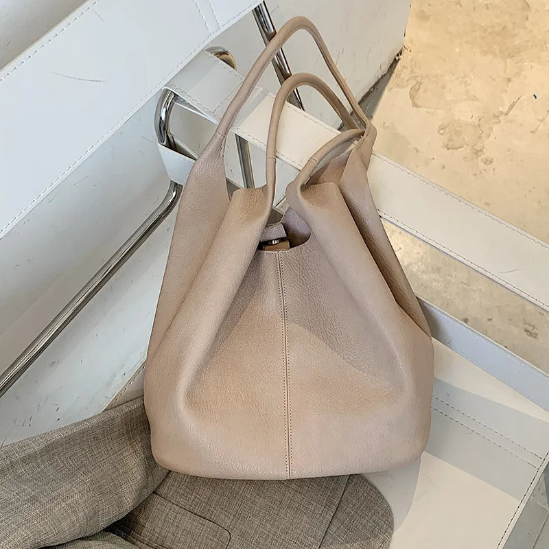 Large Capacity Shoulder Bags PU Leather Women Female Handbags Travel Trending