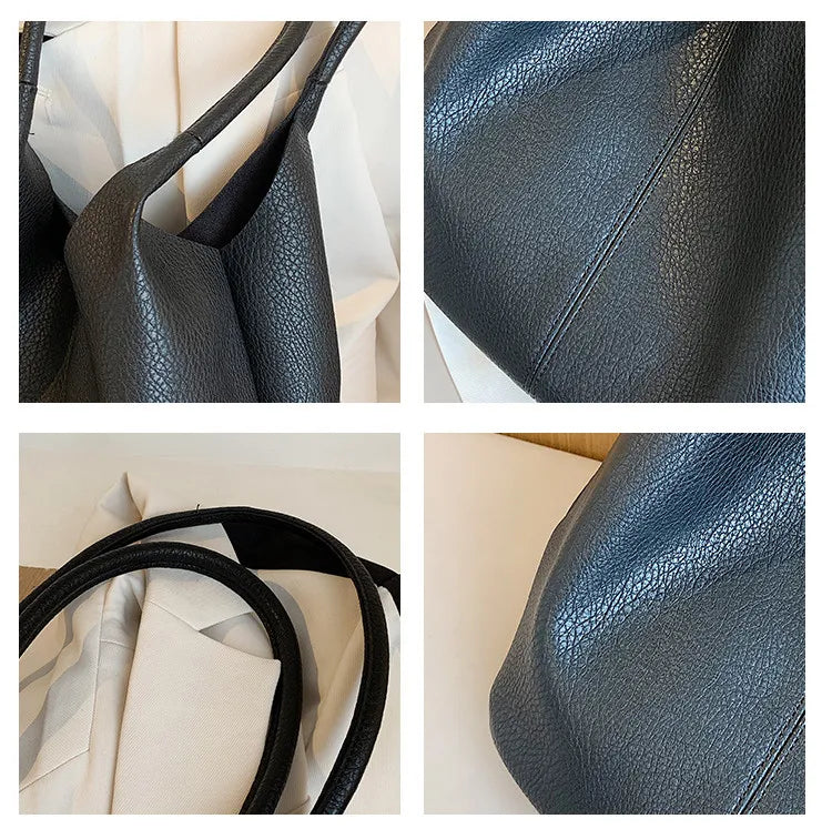 Large Capacity Shoulder Bags PU Leather Women Female Handbags Travel Trending