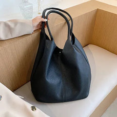 Large Capacity Shoulder Bags PU Leather Women Female Handbags Travel Trending