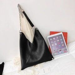 Large Leather Shoulder Bag for Women - High Capacity Crossbody Messenger Handbag