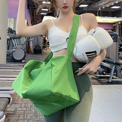 Waterproof Nylon Sport Bag for Women Yoga Travel Tote Handbag