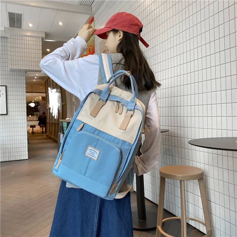 Large Capacity Female College Student Schoolbag Teenage Girl Travel Backpack