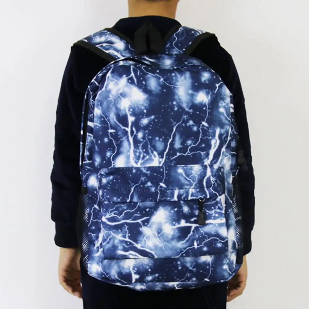 Large Schoolbag Student School Backpack Starry Sky