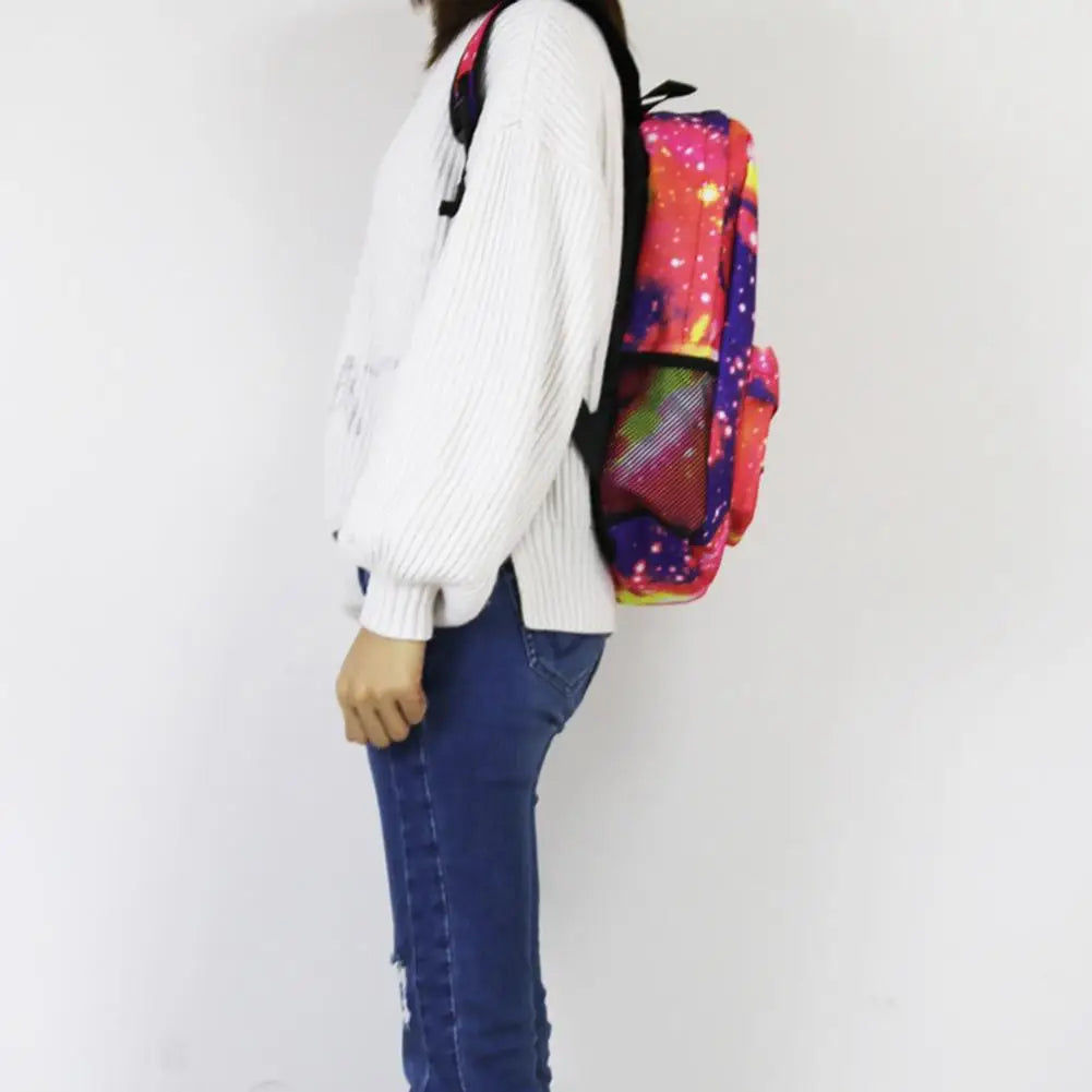 Large Schoolbag Student School Backpack Starry Sky