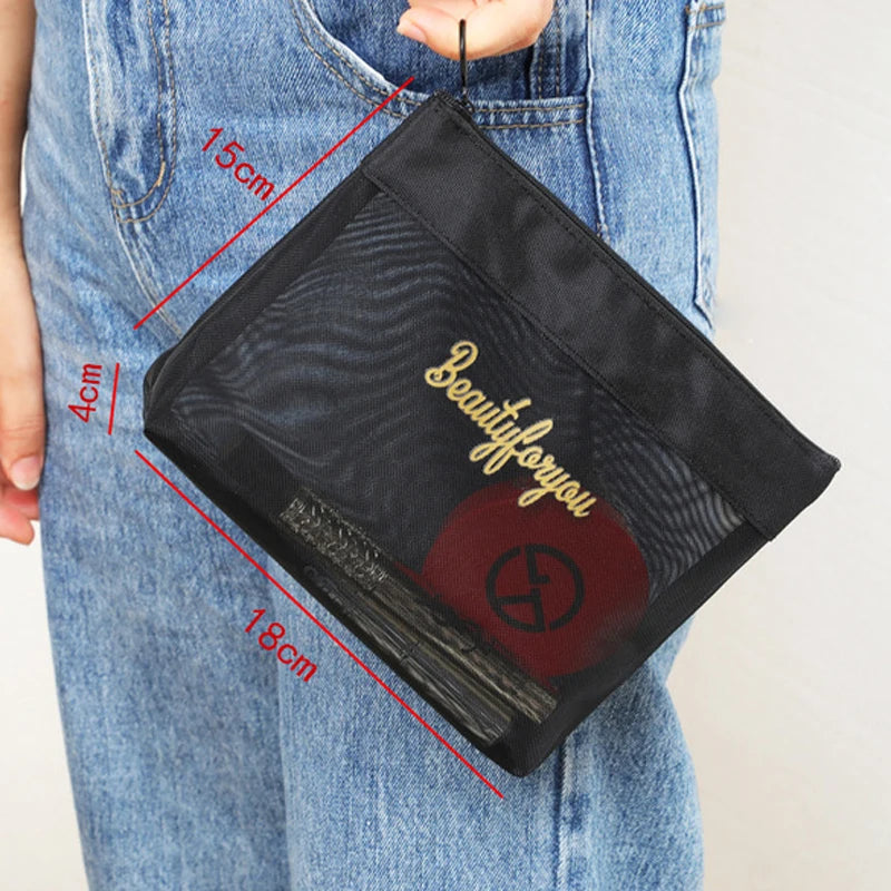 Large-capacity Mesh Washing Bag Women Travel Organizer for Cosmetics Bag