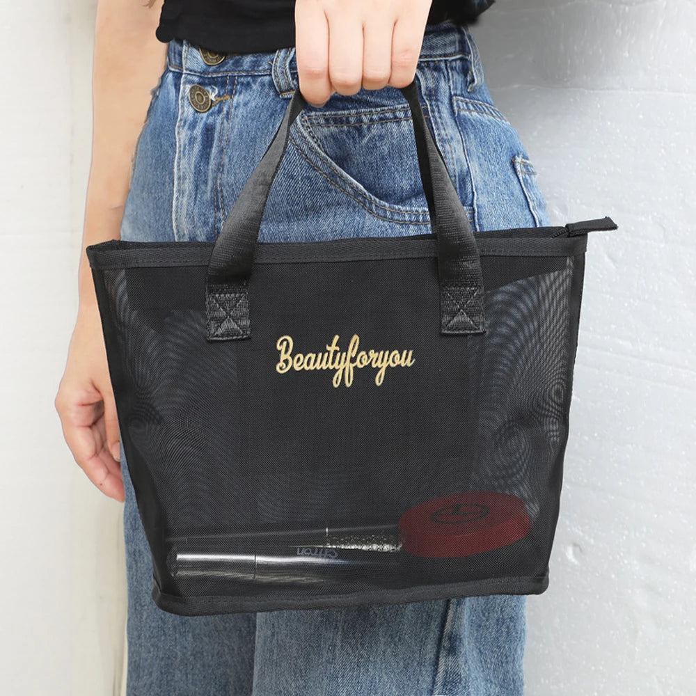 Large-capacity Mesh Washing Bag Women Travel Organizer for Cosmetics Bag