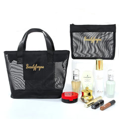 Large-capacity Mesh Washing Bag Women Travel Organizer for Cosmetics Bag