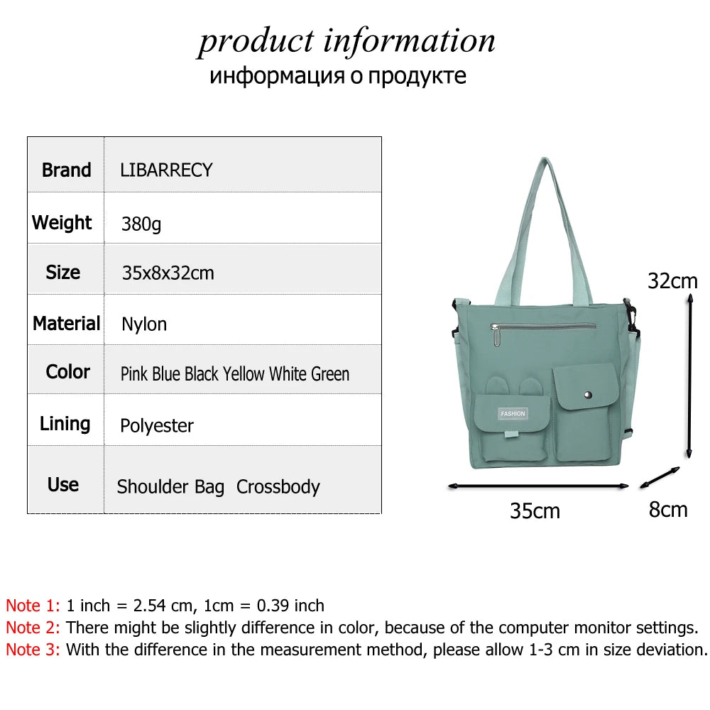 High-quality Nylon Women Messenger Bag Large Capacity Casual Student School Bag