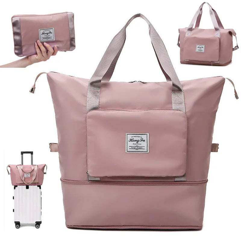 Large-capacity Travel Bag Female Folding Waterproof Duffel Convenient Gym