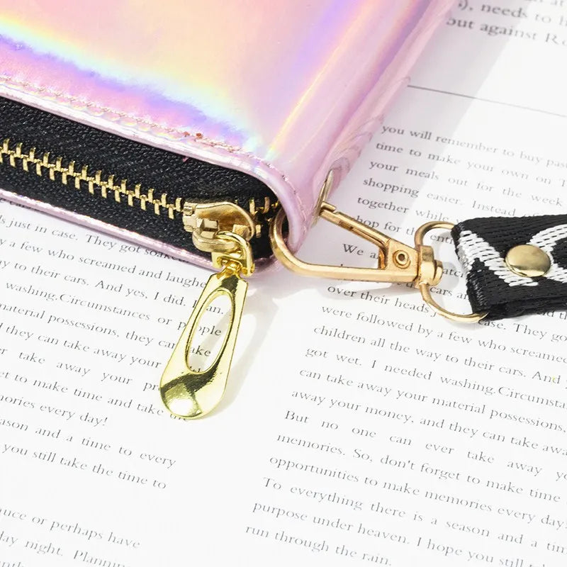 Laser Holographic Wallet Long Purse Clutch