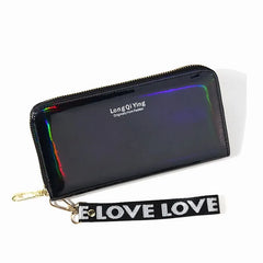 Laser Holographic Wallet Long Purse Clutch