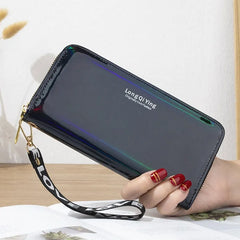 Laser Holographic Wallet Long Purse Clutch