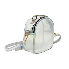 Transparent Laser Messenger Bag PVC Jelly Crossbody Lipstick Bag for Women