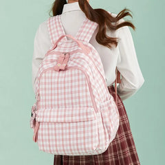 Lattice Backpack College Style Large-Capacity Backpack