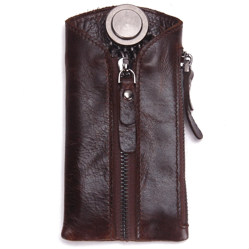 Leather Car Key Case Cowhide Keychain