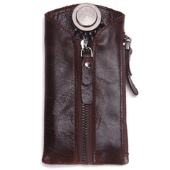 Leather Car Key Case Cowhide Keychain