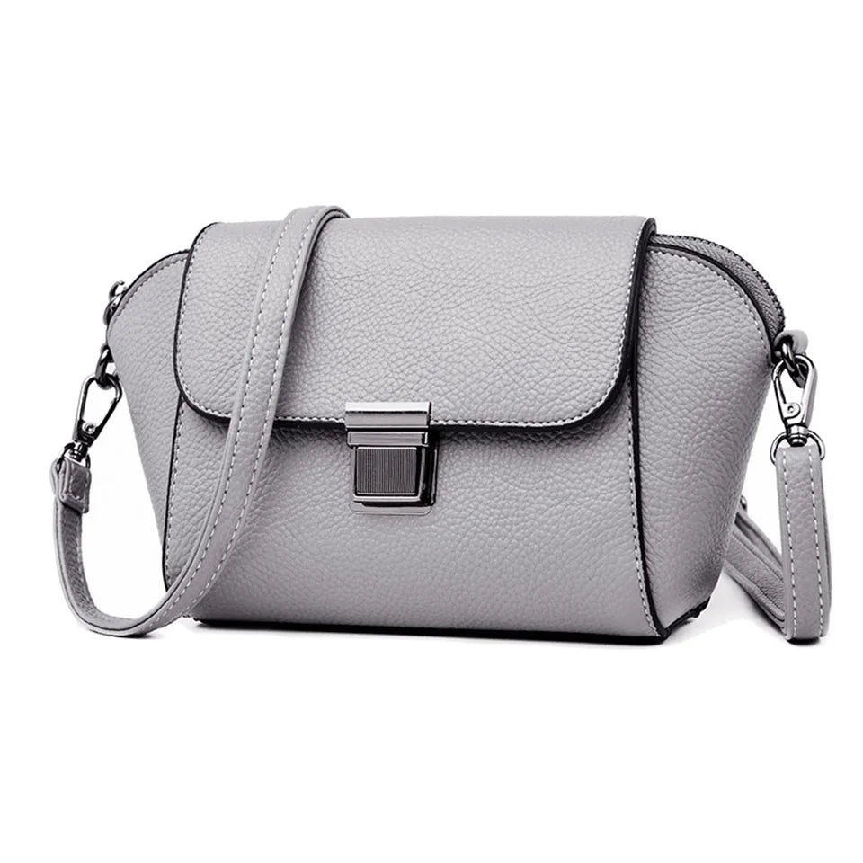 Soft Leather Crossbody Bag for Women Girls Small Handbag Classic Messenger Bag