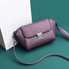 Soft Leather Crossbody Bag for Women Girls Small Handbag Classic Messenger Bag
