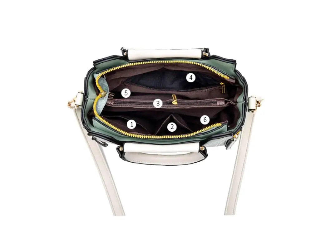 Large Capacity Leather Shoulder Bag - Small Square Bag