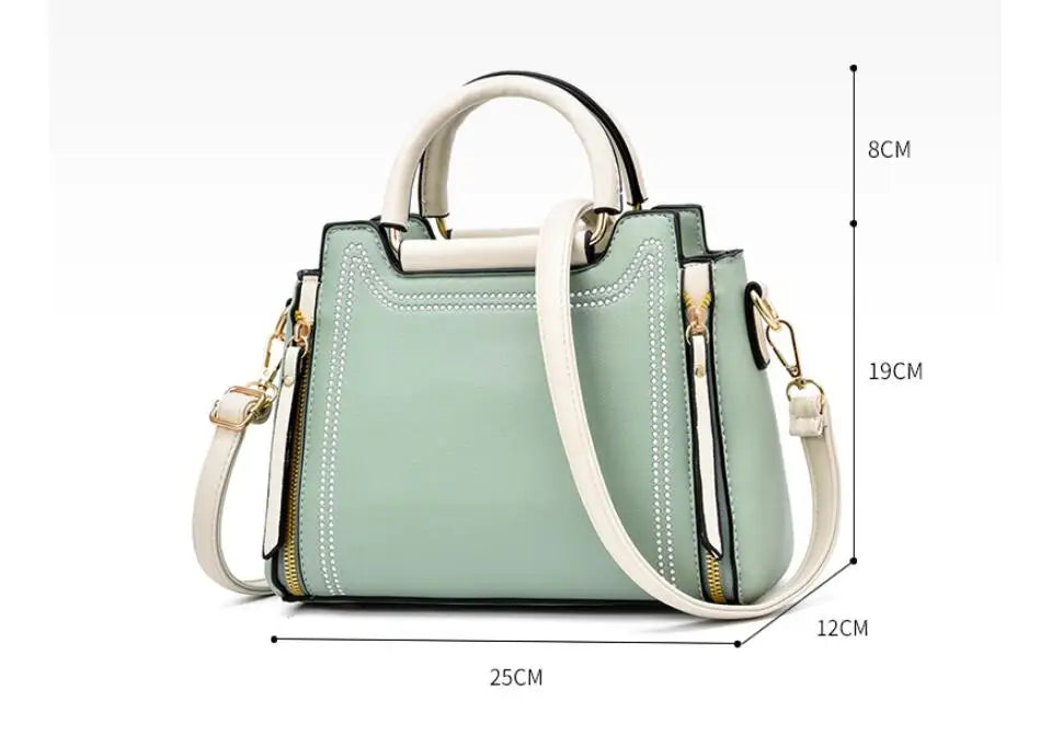 Large Capacity Leather Shoulder Bag - Small Square Bag