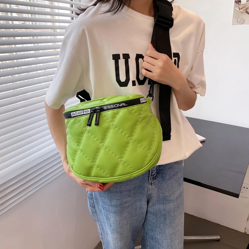 Quilted Leather Crossbody Bag for Women